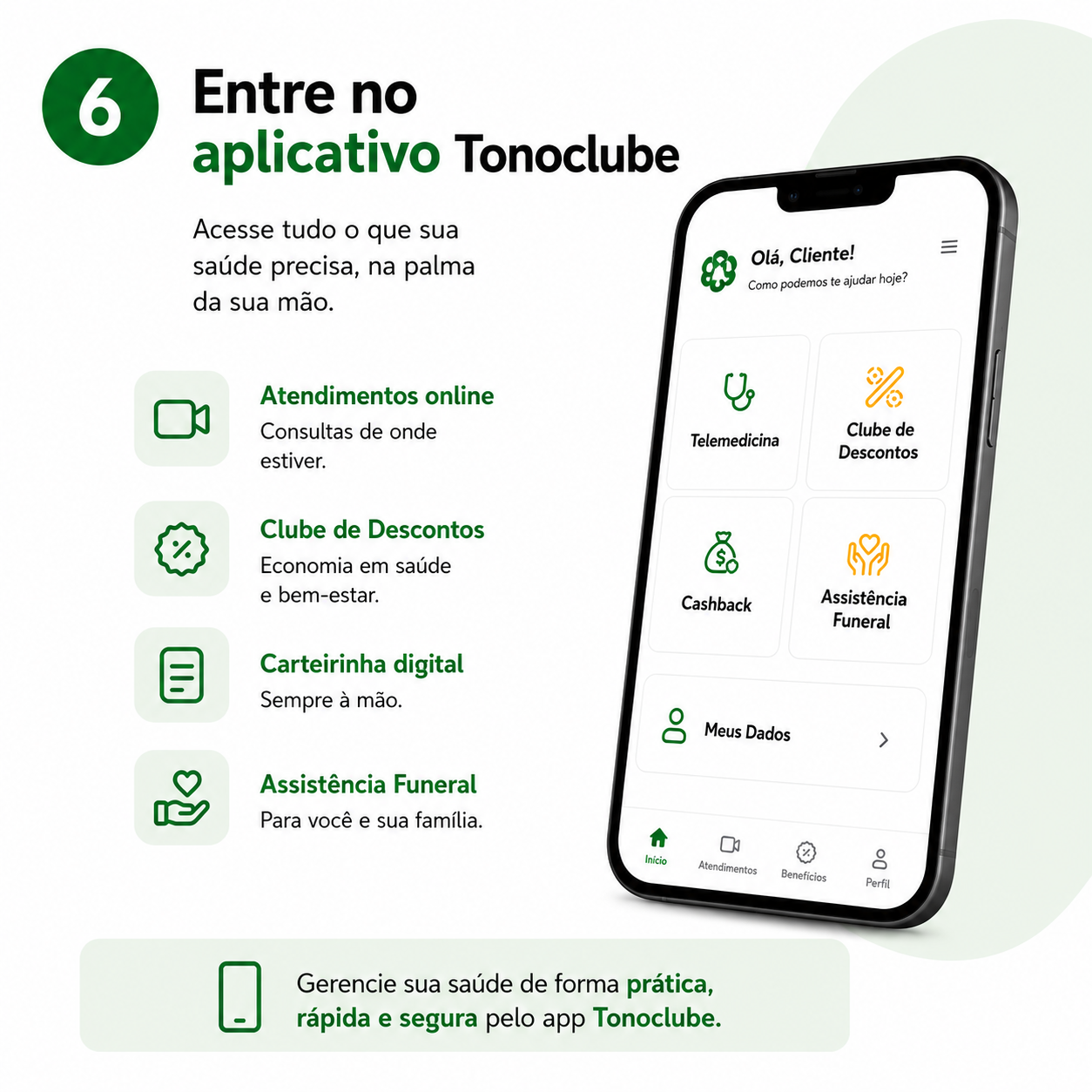 Entre no aplicativo