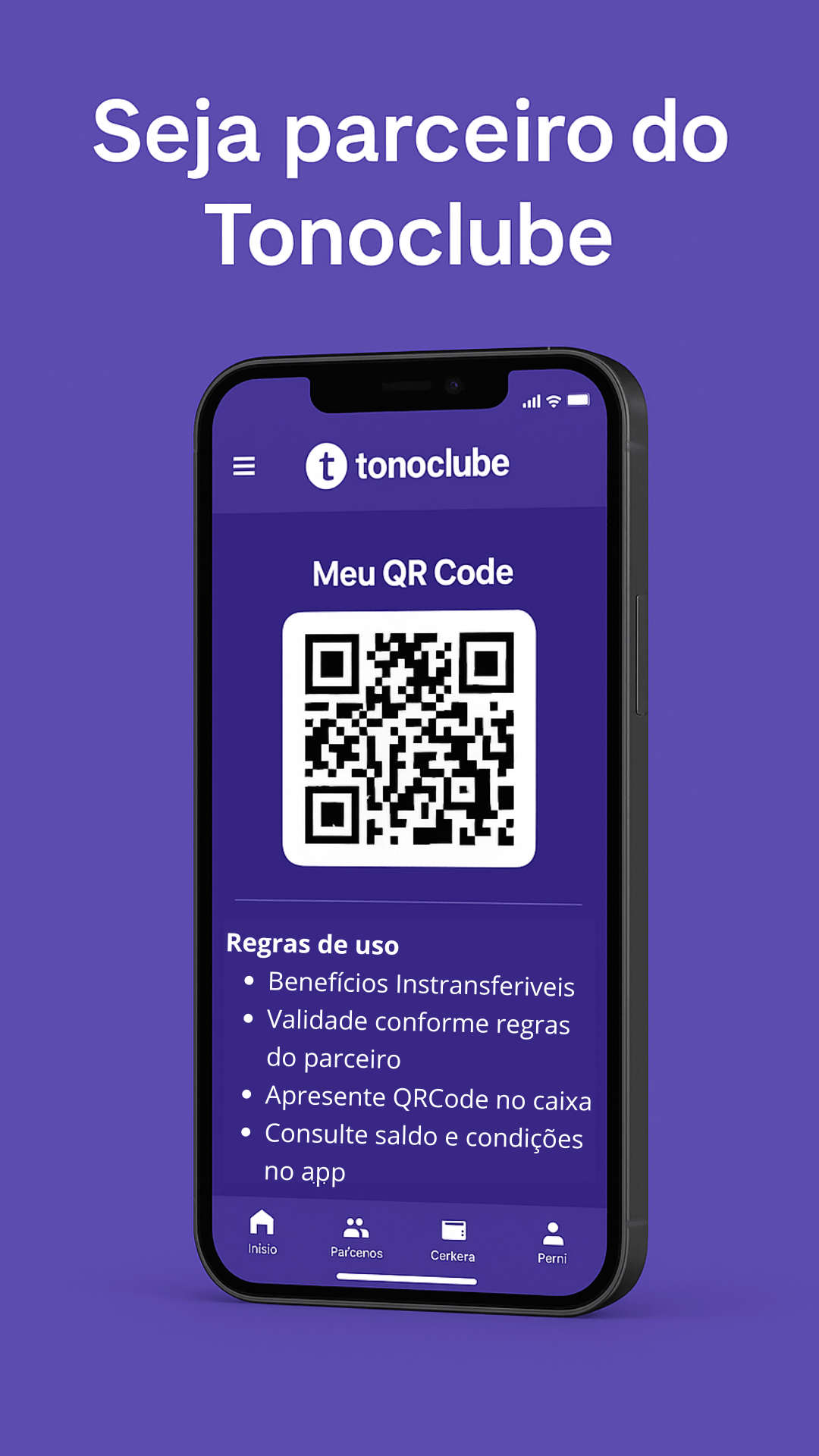 Regras de uso do app Tonoclube no celular
